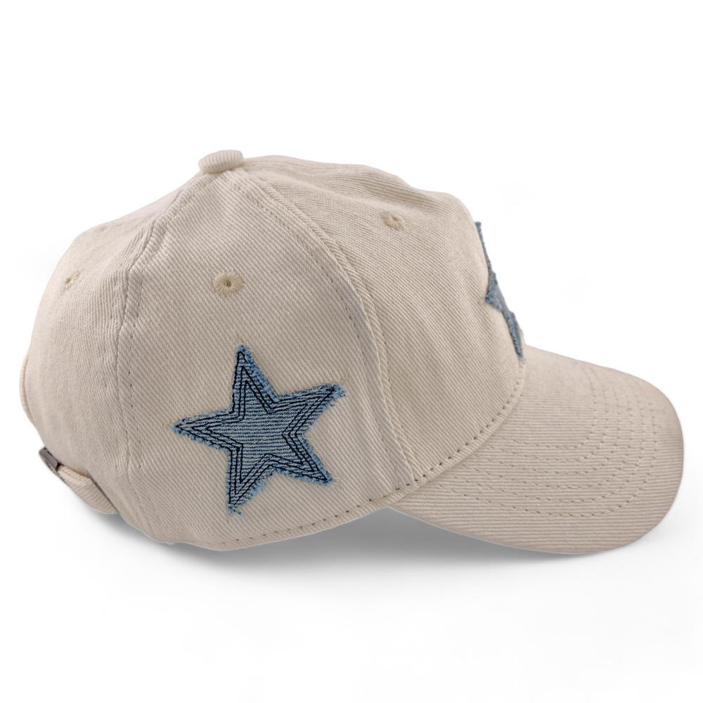 Pro Standard Dallas Cowboys Women's Varsity Blues Denim Adjustable Dad Hat Cap - Picture 2 of 6
